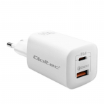 Qoltec 50765 mobile device charger Laptop, Portable gaming console, Power bank, Smartphone, Smartwatch, Tablet White AC Fast charging Indoor