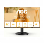 AOC Q27B3CF2 | 27 " | IPS | QHD | 16:9 | 100 Hz | 1 ms | 2560 x 1440 pixels | 350 cd/m&sup2; | HDMI ports quantity 1 | Black | Warranty 36 month(s)