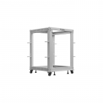Rack cabinet 19" 15U 600x600-1100 grey