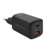 Qoltec 50766 mobile device charger Laptop, Portable gaming console, Power bank, Smartphone, Smartwatch, Tablet Black AC Fast charging Indoor