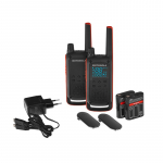 Motorola T82 Twin Pack two-way radio 16 channels Black,Orange