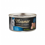 MIAMOR Feine Filets Naturell Tuna with shrimps - wet cat food - 80g