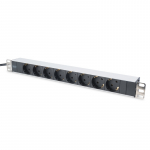 Digitus | Aluminum outlet strip with 8 safety outlets | DN-95401 | Sockets quantity 8