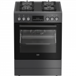 BEKO Cooker | FBM62330GADSN | Hob type Gas | Oven type Electric | Grey | Width 60 cm | Grilling | LED | Depth 60 cm | 72 L