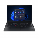 Lenovo ThinkPad E16 G4 AMD | Black | 16 " | IPS | WUXGA | 1920 x 1200 pixels | Anti-glare | AMD Ryzen AI 5 | 330 | 16 GB | SODIMM DDR5 | Solid-state drive capacity 512 GB | AMD Radeon 820M Graphics | Windows 11 Pro | 802.11be | Bluetooth version 5.4  ...