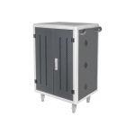 Digitus | Black | Charging Trolley 30 Notebooks / Tablets up to 15.6" | Pressure lock system with swiveling lever handle on the front and back door, lockable; Safety plug socket with switch on the side