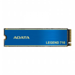 SSD|ADATA|LEGEND 710|512GB|M.2|PCIE|NVMe|3D NAND|Write speed 1000 MBytes/sec|Read speed 2400 MBytes/sec|TBW 130 TB|MTBF 1500000 hours|ALEG-710-512GCS