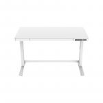 Electric Height Adjustable Desk | 72 - 121 cm | Maximum load weight 50 kg | Metal | White