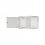 Lanberg | Rack cabinet 19" wall-mount 9U/600x600 (flat pack) for self-assembly with metal door | WF01-6609-00S | Grey