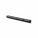 Lanberg | Patch Panel 24 port 1U 19" CAT.6A UTP | PPUA-1024-B | Black
