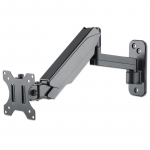 Manhattan TV - Monitor Mount, Wall, Spring Arm, 1 screen, Screen Sizes: 17-32", Black, VESA 75x75 to 100x100mm, Max 8kg, Height Adjustable Swivel Arm (3 pivots), Lifetime Warranty