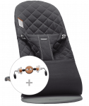 Gultukas BabyBjorn BLISS Cotton Classic Quilt 606030 + toy, juoda sp.