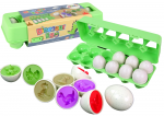 Formelių rū&scaron;iuoklė, rinkinys, dinozauras Lean Toys Egg, įvairių spalvų, 12 vnt.