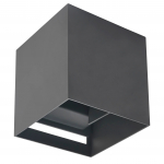 Sieninis lauko &scaron;viestuvas LED Line Lite Cube, 6W, G9, IP65, pilka sp., 10 cm x 10 cm