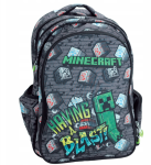 Kuprinė Minecraft Oval Metro Art 2, žalia sp./pilka sp., 40 cm x 30 cm x 17 cm