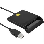 CP ID2 USB 2.0 ID kortelių skaitytuvas 80 cm kabelis 420 Kb/s (6.5x6 cm) Juodas