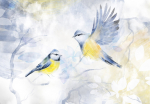 Fototapetas Artgeist Watercolor Tit, 70 cm x 100 cm
