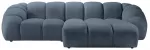 Kampinė sofa Micadoni Home Diana Bub15, mėlyna sp., de&scaron;ininė, 294 x 182 cm x 72 cm