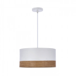 &Scaron;viestuvas kabinamas Candellux Lighting Porto, E27, 1 x 60 W, balta sp./rie&scaron;utmedžio sp.