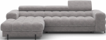 Kampinė sofa - lova Felro Aura 04, pilka sp., kairinė, 181 x 285 cm x 93 cm