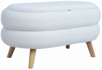 Pufas Home4you Hana 88571, ruda sp./balta sp., 48 cm x 87 cm x 46 cm