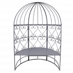 Lauko suoliukas 4IQ Romantic, pilka sp., 124.5 cm x 62 cm x 185.5 cm