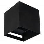 Sieninis lauko &scaron;viestuvas LED Line Lite Cube, 6W, G9, IP65, juoda sp., 10 cm x 10 cm