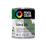 Dispersiniai dažai Pentacolor Ultra 20, balta sp., 1 l
