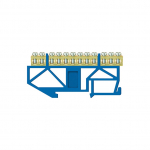 Įnulinimo kaladėlė Pawbol LZ DIN, 12x16 mm&sup2;, mėlyna sp.