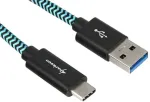 Laidas Sharkoon, USB Type C/USB, 50 cm, mėlyna sp.