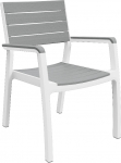 Lauko kėdė Keter Harmony 236052, balta sp./pilka sp., 59 cm x 60 cm x 86 cm