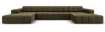Sofa Micadoni Home Jennifer Velvet, žalia sp., 364 x 166 cm x 70 cm