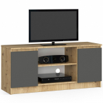TV staliukas Akord RTV, ąžuolo sp./pilka sp., 40 cm x 120 cm x 55 cm