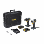 Akumuliatorinių įrankių rinkinys su akumuliatoriumi Grunder CD-B0A18+CW-B1218E, 18 V, 2 Ah
