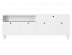 Komoda Dullum, balta sp., 75 cm x 200 cm x 40 cm