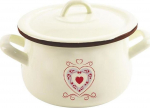 Puodas Orion Heart, 16 cm, 2.3 l, balta sp.