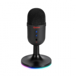 Kondensatorinis mikrofonas Marvo MIC-06 RGB, juoda sp.