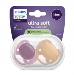 Čiulptukų rinkinys Philips Avent Ultra Soft Neutral, 18 mėn., oranžinė sp./violetinė sp.