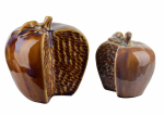 Dekoratyvinė figūrėlė, "obuolys" Mondex Saggio, ruda, 12 cm x 10 cm x 12.5 cm