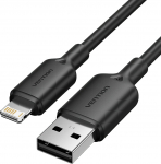 Laidas Vention LAMBH, Lightning/USB Type A, 200 cm, juoda sp.