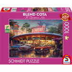 Dėlionė Schmidt Blend Cota American Diner 58637, 49.3 cm x 69.3 cm, 1000 vnt., įvairių spalvų