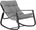 Lauko krėslas DLGTP Felinio, juoda sp./pilka sp., 104 cm x 73 cm x 79 cm