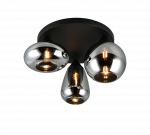 &Scaron;viestuvas lubų Trio Lumina 617030332, E14, 3 x 10 W, juoda sp./chromo sp.