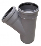 Tri&scaron;akis vidaus kanalizacijai Wavin Optima, 110 mm x 110 mm, 45 &deg;