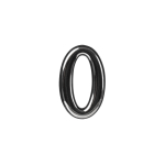 Durų numeris CR 0, 5 cm, plastikas, chromo sp.