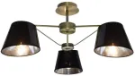 &Scaron;viestuvas lubų Candellux Cortez 33-54982, E14, 3 x 40 W, juoda sp. / nikelio sp.