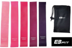 Gimnastikos juostų rinkinys EB FIT 5in1 Band Set, 60 cm x 5 cm, juoda sp.