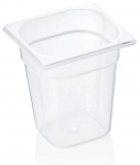 Marmitas Was GN 1/6, 2800 ml, 17.6 cm x 16.2 cm x 20 cm, skaidri sp., polipropilenas (pp)