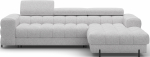Kampinė sofa - lova Felro Pellerito 03, &scaron;viesiai pilka sp., de&scaron;ininė, 181 x 285 cm x 93 cm