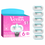 Keičiamos skustuvo galvutės Gillette Venus Party Edition, 6 vnt